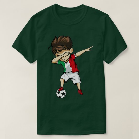 Dabbing Soccer Boy Italy Jersey - Italiaans voetba T-shirt (Design voorkant)