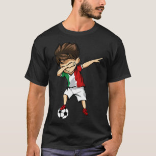 Dabbing Soccer Boy Italy Jersey Italiaanse meisjes T-shirt