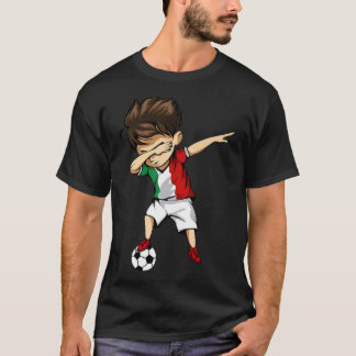 Dabbing Soccer Boy Italy Jersey Italiaanse meisjes T-shirt