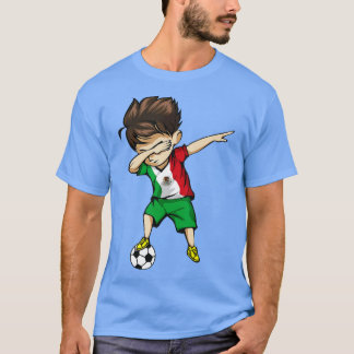 Dabbing Soccer Boy Mexico Jersey - Mexicaanse Foot T-shirt