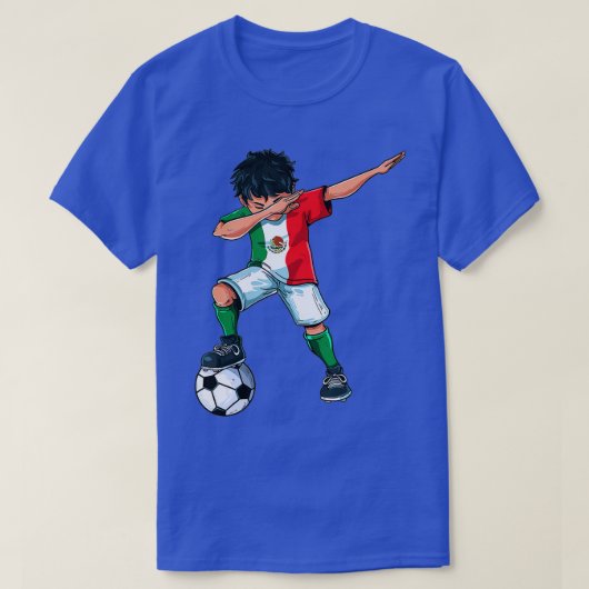 Dabbing Soccer Boy Mexico - Mexicaanse Football Gi T-shirt (Design voorkant)
