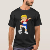 Dabbing Soccer Boy Netherlands Jersey Best Dutch F T-shirt (Voorkant)
