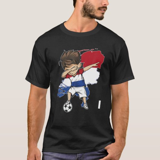 Dabbing Soccer Boy Netherlands Jersey - Nederland T-shirt (Voorkant)