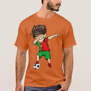 Dabbing Soccer Boy Portugal Jersey Portugal Foo T-shirt