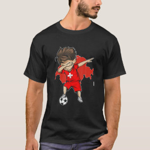 Dabbing Soccer Boy Zwitserland Jersey - Zwitserlan T-shirt