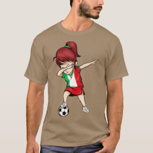 Dabbing Soccer Girl Italië Jersey - Italiaanse voe T-shirt