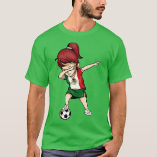 Dabbing Soccer Girl Mexico Jersey - Mexicaans voet T-shirt