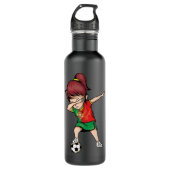 Dabbing Soccer Portugal Jersey Portugese voetbalbo Waterfles (Voorkant)