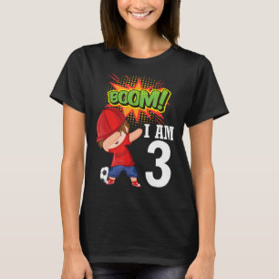 Dabbing Speller Boom I am 3 Yold Happy T-shirt