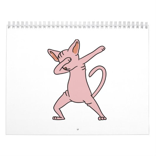 Dabbing Sphynx Cat Kalender (Hoes)