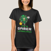 Dabbing St Paddy's Day Video Gaming Leprechaun Gre T-shirt (Voorkant)