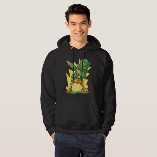 Dabbing St Patricks Day man Hoodie (Voorkant volledig)