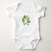 Dabbing St. Patricks Unicorn Baby Bodysuit (Voorkant)