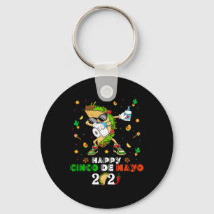 Dabbing Taco Cinco De Mayo 2021 Gezichtsmasker Qua Sleutelhanger