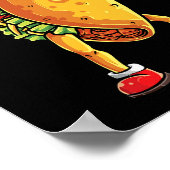 Dabbing Taco Cinco de Mayo Funny boys Man Mexicaan Poster (Hoek)