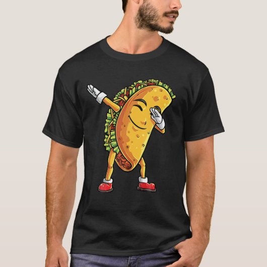 Dabbing Taco Cinco de Mayo Funny boys Man Mexicaan T-shirt (Voorkant)