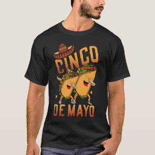 Dabbing Taco Cinco de Mayo Funny boys Man Mexicaan T-shirt