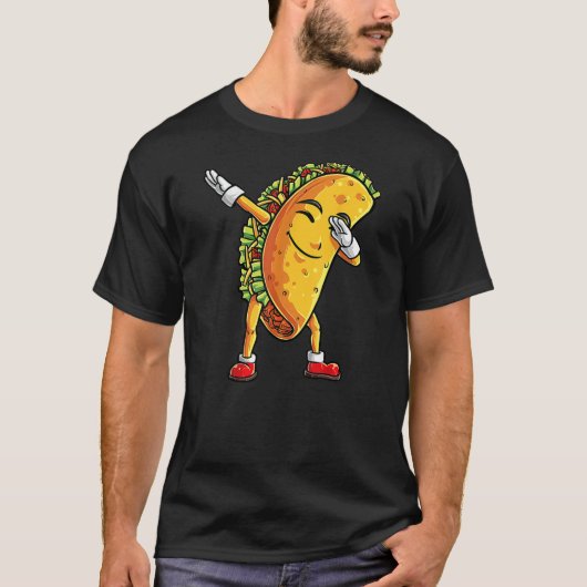 Dabbing Taco Cinco de Mayo Funny Boys Mannen Mexic T-shirt (Voorkant)