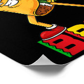 Dabbing Taco Cinco de Mayo Funny Bruh Mexican Dab Poster (Hoek)