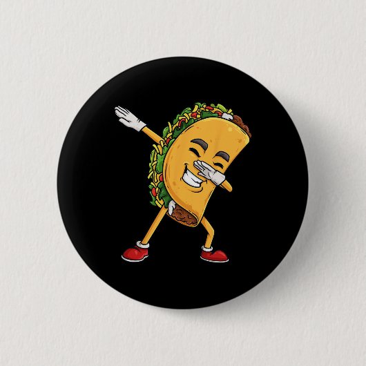 Dabbing Taco Cinco de Mayo Funny Mexican Dab Boys Ronde Button 5,7 Cm (Voorkant)