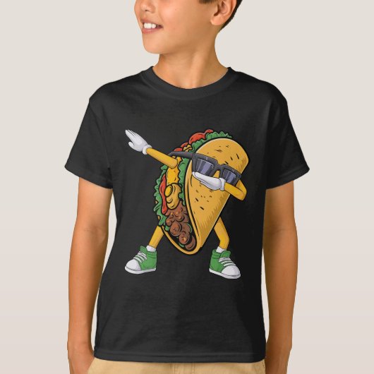 Dabbing Taco Cinco De Mayo Grappige Jongens Mannen T-shirt (Voorkant)