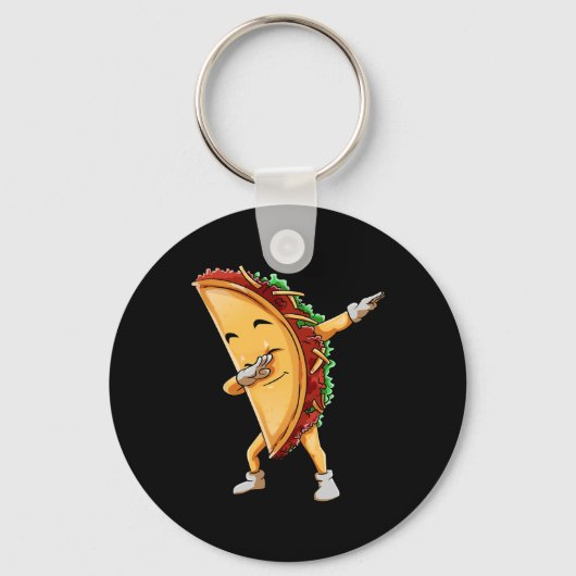 Dabbing Taco Cinco De Mayo Grappige Kinderen Jonge Sleutelhanger (Voorkant)