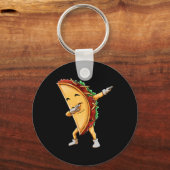 Dabbing Taco Cinco De Mayo Grappige Kinderen Jonge Sleutelhanger (Voorkant)