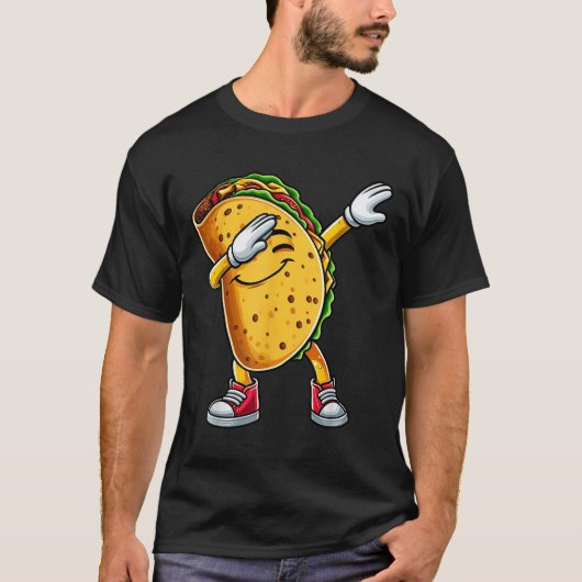 Dabbing Taco Cinco de Mayo Grappige Mexicaanse ete T-shirt (Voorkant)