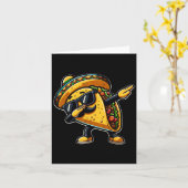 Dabbing Taco Cinco De Mayo Grappige Mexicaanse Vad Kaart (Gele Bloem)