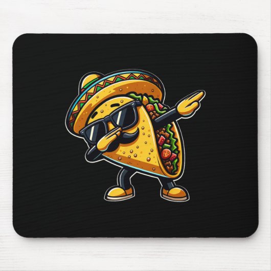 Dabbing Taco Cinco De Mayo Grappige Mexicaanse Vad Muismat (Voorkant)