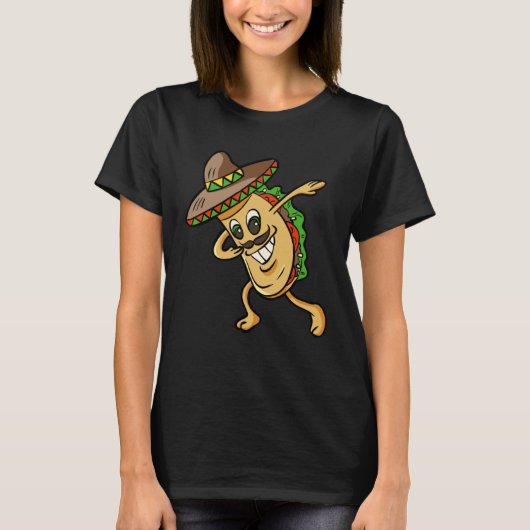 Dabbing Taco CinCo de Mayo Mexican Food  Boys Men  T-shirt (Voorkant)