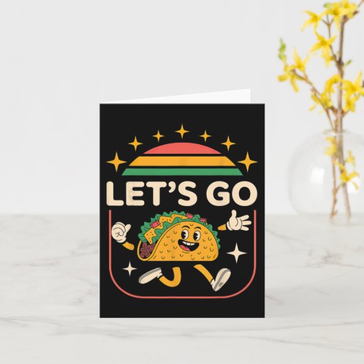 Dabbing Taco Let's Go Taco Kaart (Gele Bloem)