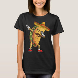 Dabbing Taco Sombrero Grappig Mexicaans eten Fiest T-shirt
