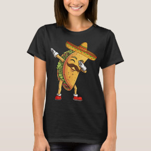 Dabbing Taco Sombrero Grappig Mexicaans eten Fiest T-shirt