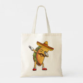 Dabbing Taco Sombrero Grappig Mexicaans eten Fiest Tote Bag (Achterkant)