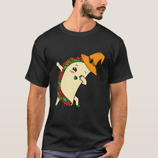 Dabbing Taco Witch Pet Lazy Halloween Costume Mexi T-shirt (Voorkant)