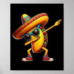 Dabbing Tacos Bruh Cinco De Mayo Feest Mexicaans B Poster