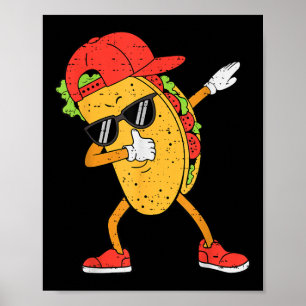 Dabbing Tacos Dab Cinco de Mayo Mexicaanse Jongens Poster