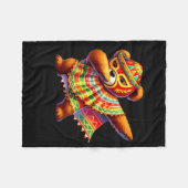 Dabbing Teddybeer Lucha Libre Cinco De Mayo Mexica Fleece Deken (Voorkant (Horizontaal))