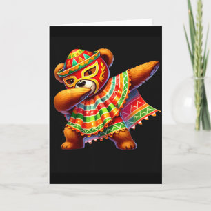 Dabbing Teddybeer Lucha Libre Cinco De Mayo Mexica Kaart