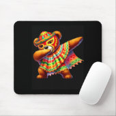 Dabbing Teddybeer Lucha Libre Cinco De Mayo Mexica Muismat (Met muis)