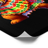 Dabbing Teddybeer Lucha Libre Cinco De Mayo Mexica Poster (Hoek)