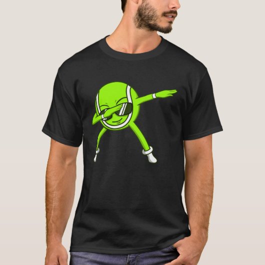 Dabbing Tennis Ball Sports Lover Player Coach T-shirt (Voorkant)