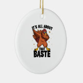 Dabbing Thanksgiving Turkije alles over die baste Keramisch Ornament (Rechts)