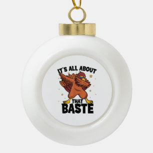 Dabbing Thanksgiving Turkije alles over die baste Keramische Bal Ornament