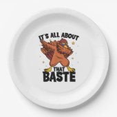 Dabbing Thanksgiving Turkije alles over die baste Papieren Bordje (Voorkant)