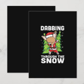 Dabbing Through Snow Chihuahua Kersthond Bedankkaart (Voorkant / Achterkant)