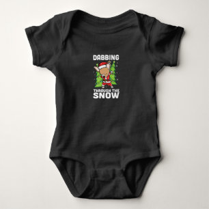 Dabbing Through Snow Chihuahua Kersthond Romper