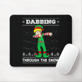 Dabbing Through The Snow Elf Dab Ugly Christmas Sw Muismat (Met muis)