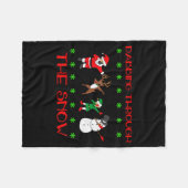 Dabbing Through The Snow Funny Christmas Design Fleece Deken (Voorkant (Horizontaal))